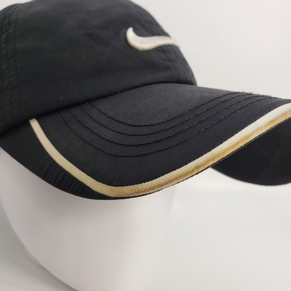 Black Unisex Nike Golf Baseball Cap Hat One Size Velcro Closure - Picture 6 of 14